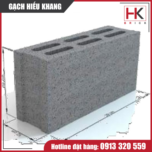 Gạch rỗng 3 viên thành vách H90