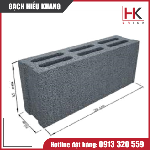 Gạch rỗng 3 viên thành vách